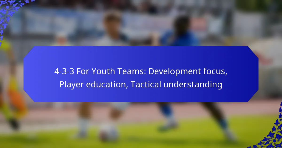 4-3-3 For Youth Teams: Development focus, Player education, Tactical understanding